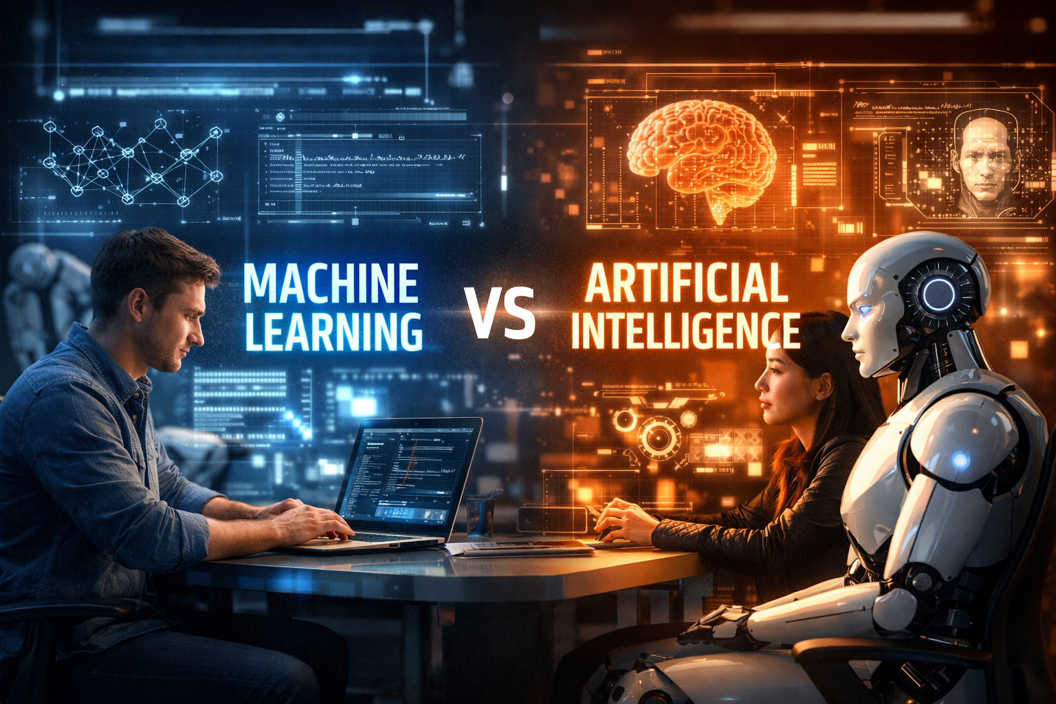 Machine Learning v Artificial Intelligence: Complete Guide for Beginners