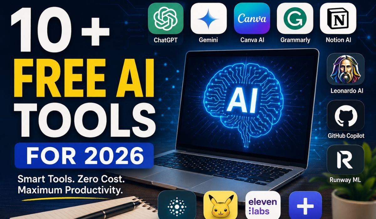 10+ Free AI Tools For 2026: Best AI Tools Use Without Paying