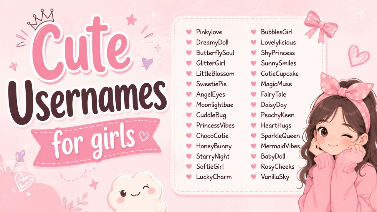 Cute Usernames for Girls: 300+ Stylish, and Unique Ideas