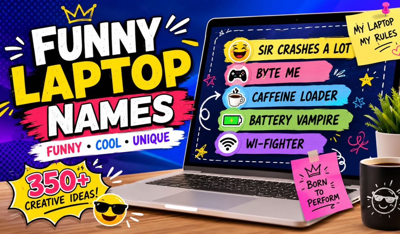 Funny Laptop Names: 350+ Creative, Cool, and Hilarious Ideas for Your Device