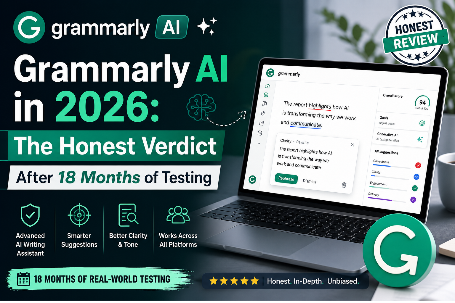 Grammarly AI in 2026: The Honest Verdict After 18 Months of Testing