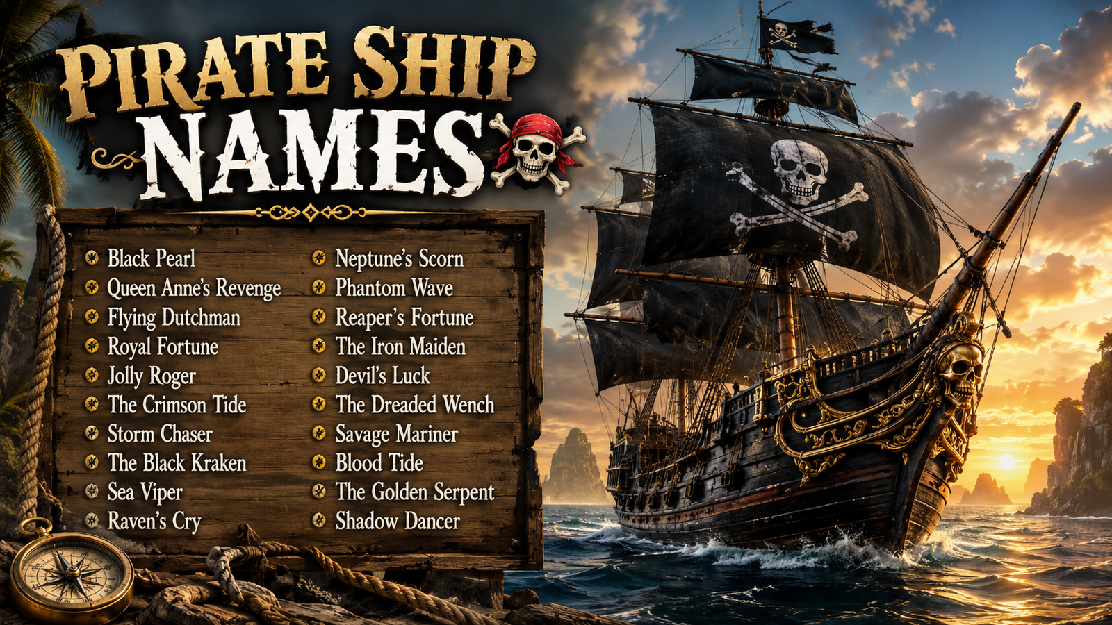 Pirate Ship Names: 200+ Cool, Funny & Scary Ideas (2026)